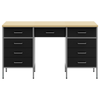 Arbeidsskap 3 pcs Svart 150 x 55 x 85 cm Ingeniørtre og stål