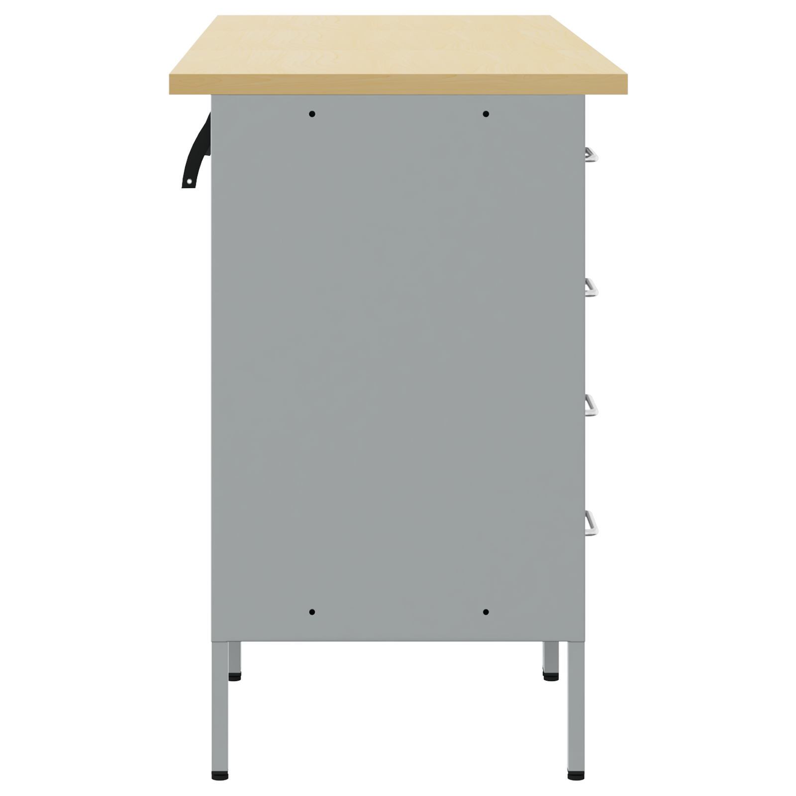 Arbeidsskap 3 pcs Svart 150 x 55 x 85 cm Ingeniørtre og stål