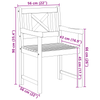 Hage Stol 4 pcs Brun 56 x 56 x 90 cm Massivt akasietre