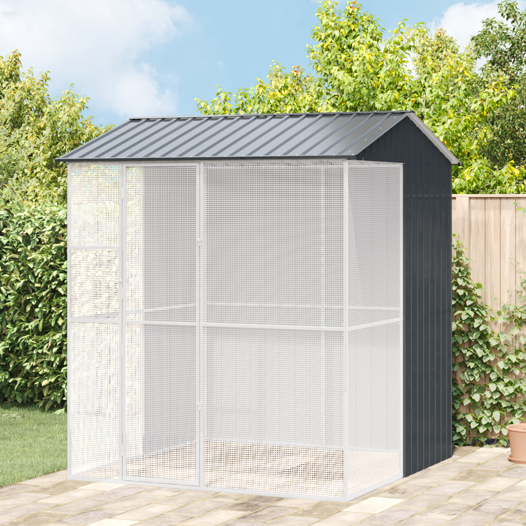 Fuglebur Antrasitt 215 x 210 x 247 cm Galvanisert Stål