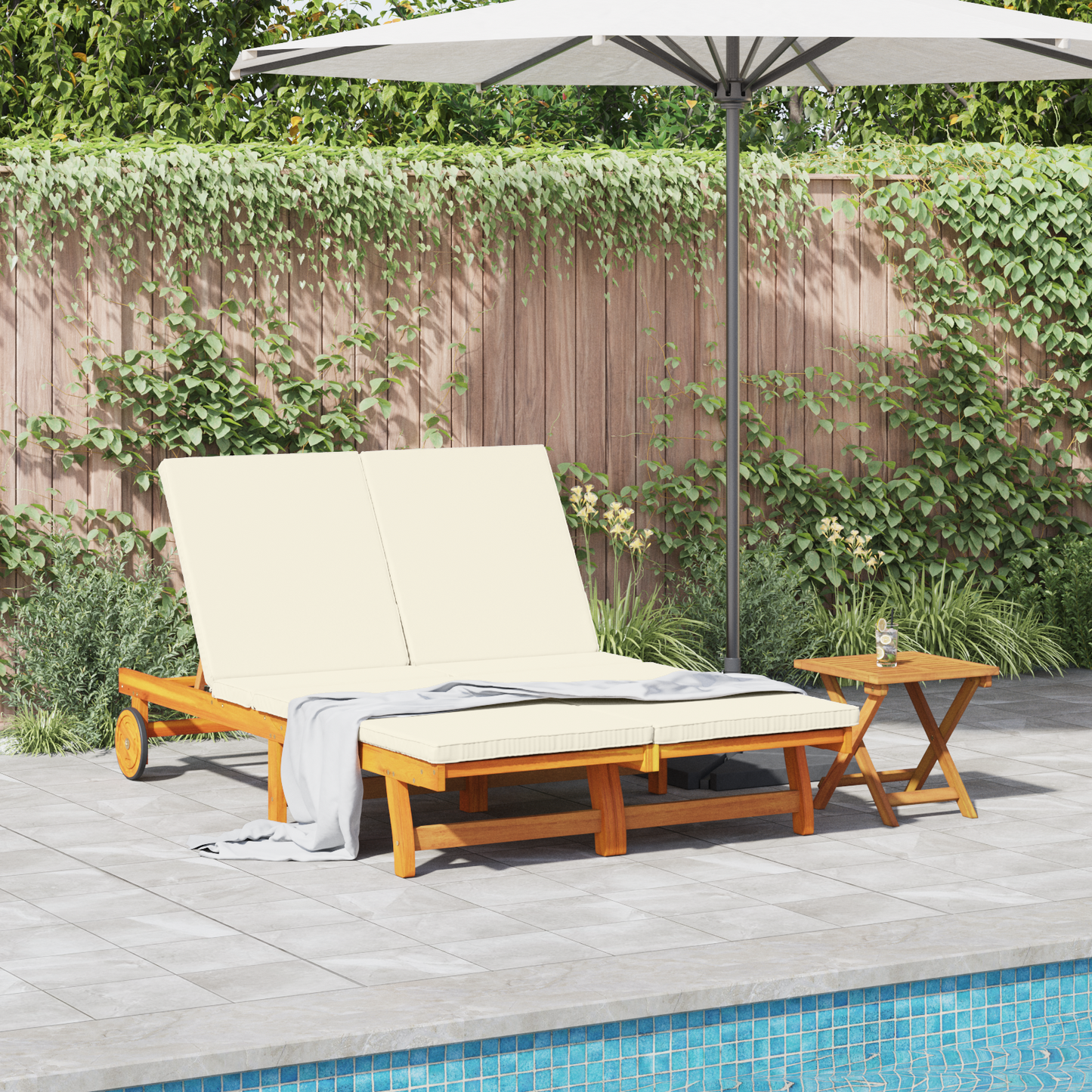 Solstol Brun 125 x 200 x 84 cm Solid akasietre