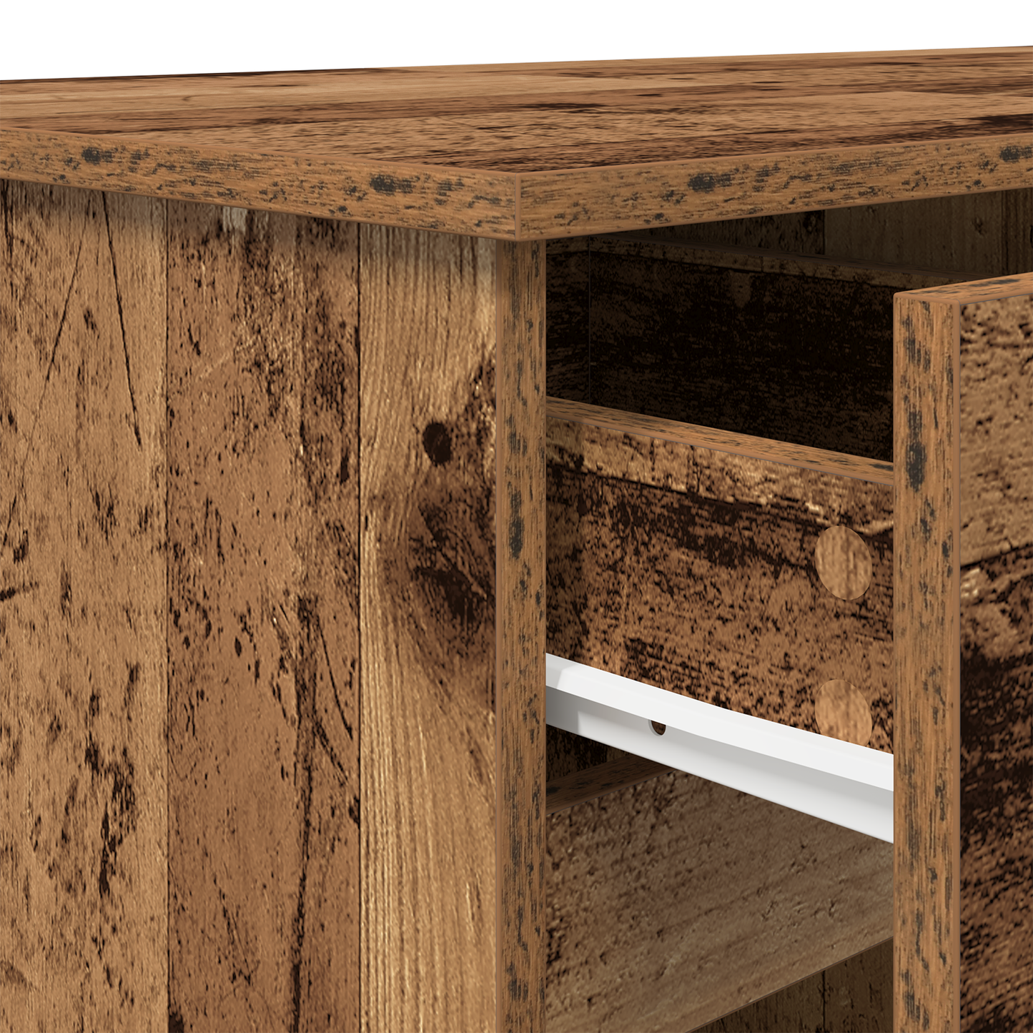 Skrivebord med dør Gammelt tre 140 x 49 x 76 cm Konstruert tre