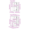 Baderomsinnredningssett VIGO 2 pcs antikk hvit 37 x 34 x 80 cm