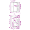 Baderomsinnredningssett VIGO 2 pcs Brun og hvit 37 x 34 x 80 cm