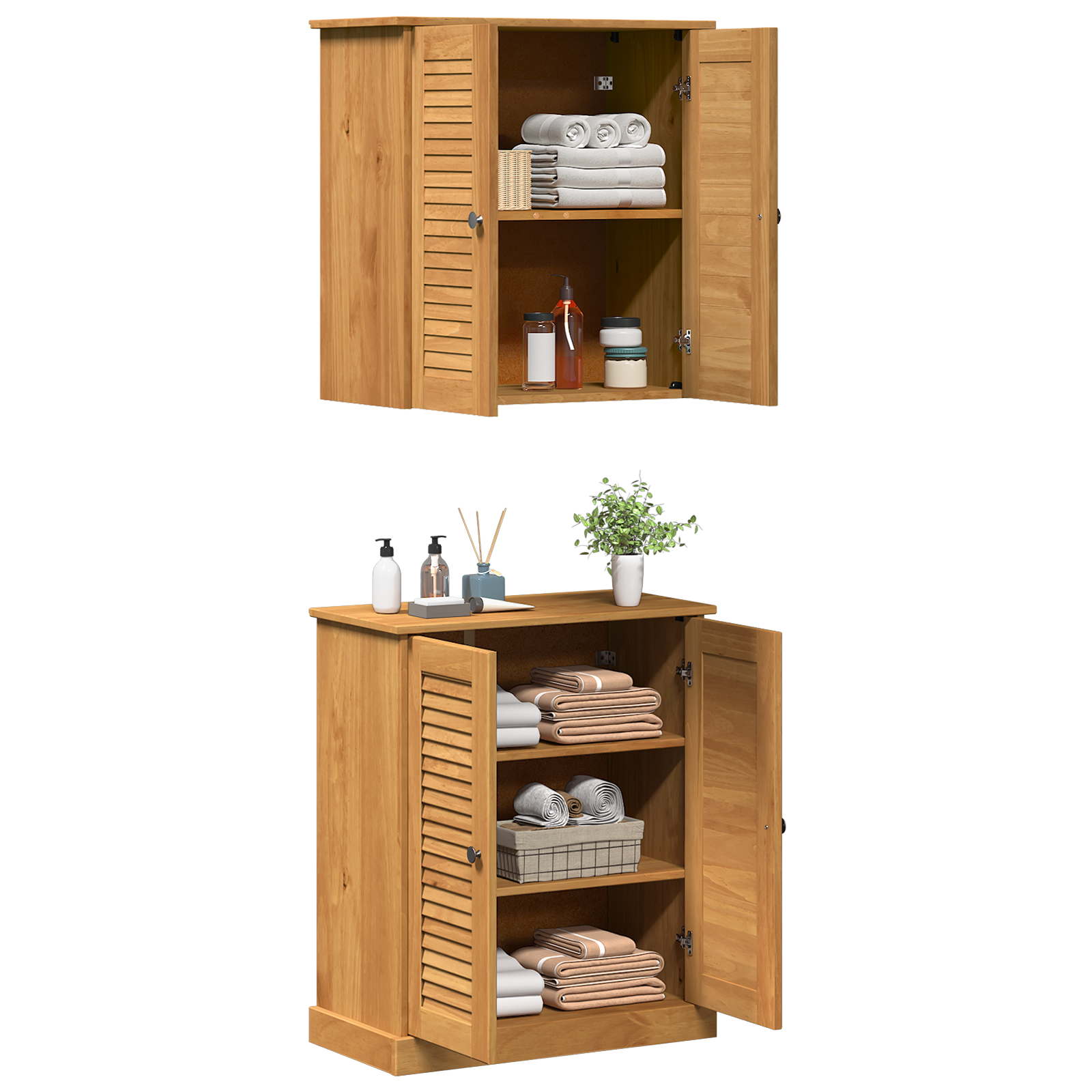 Baderomsinnredningssett VIGO 2 pcs Brun 67,5 x 34 x 80 cm