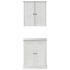 Baderomsinnredningssett med hylle 2 pcs Brun 67,5 x 34 x 80 cm