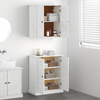 Baderomsinnredningssett med hylle 2 pcs Brun 67,5 x 34 x 80 cm