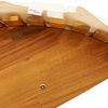Solstol med pute 2 pcs Brun 60 x 154 x 74cm Massivt akasietre
