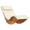 Solstol med pute 2 pcs Brun 60 x 154 x 74cm Massivt akasietre