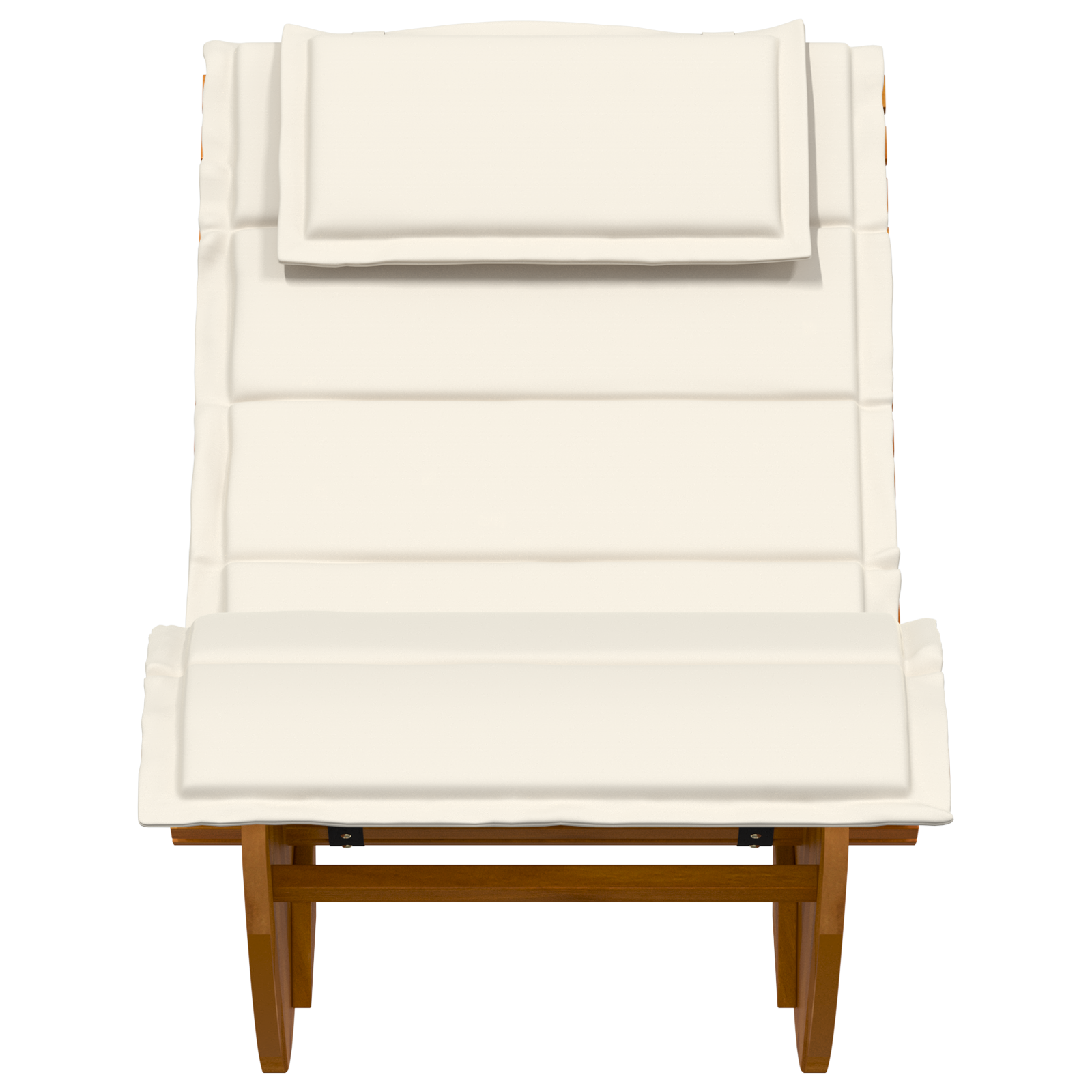 Solstol med pute 2 pcs Brun 60 x 154 x 74cm Massivt akasietre