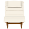 Solstol med pute 2 pcs Brun 60 x 154 x 74cm Massivt akasietre