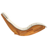 Solstol med pute 2 pcs Brun 60 x 154 x 74cm Massivt akasietre
