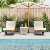 Solstol med pute 2 pcs Brun 60 x 154 x 74cm Massivt akasietre