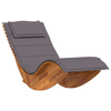 Solstol med pute 2 pcs Brun 60 x 154 x 74cm Massivt akasietre