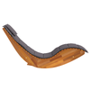 Solstol med pute 2 pcs Brun 60 x 154 x 74cm Massivt akasietre