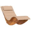 Solstol med pute 2 pcs Brun 60 x 154 x 74cm Massivt akasietre