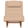 Solstol med pute 2 pcs Brun 60 x 154 x 74cm Massivt akasietre