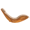 Solstol med pute 2 pcs Brun 60 x 154 x 74cm Massivt akasietre