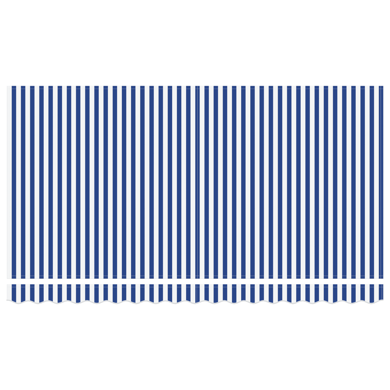 Innvendbar Markise Blå og hvit 350x200 cm stoff