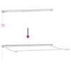 Innvendbar Markise Blå og hvite 350 x 200 cm Stoff og metall