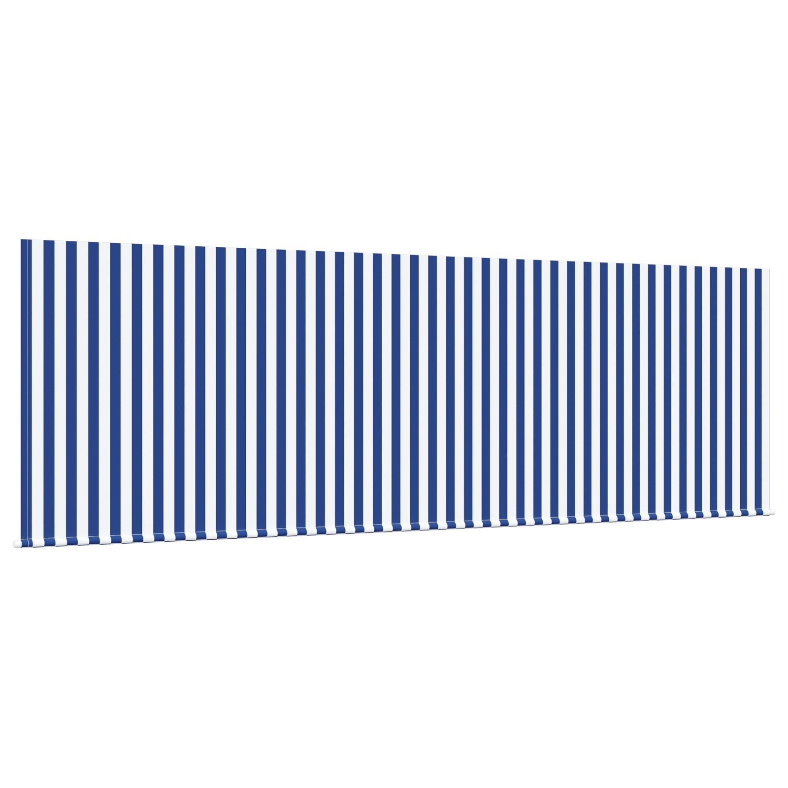 Innvendbar Markise Blå og hvite 350 x 200 cm Stoff og metall