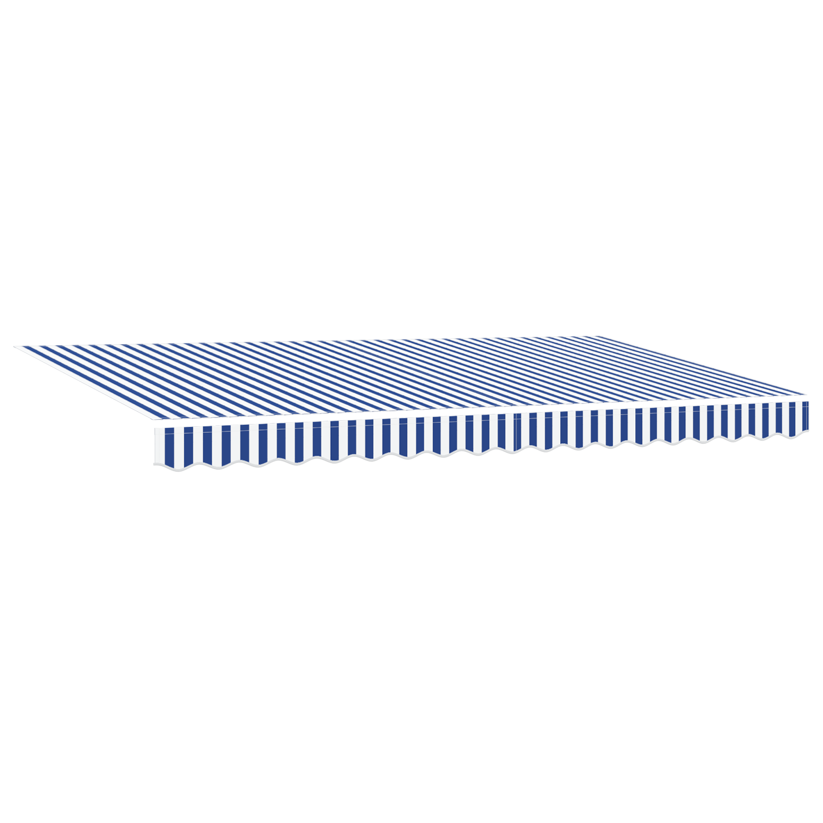 Innvendbar Markise Blå og hvite 350 x 200 cm Stoff og metall