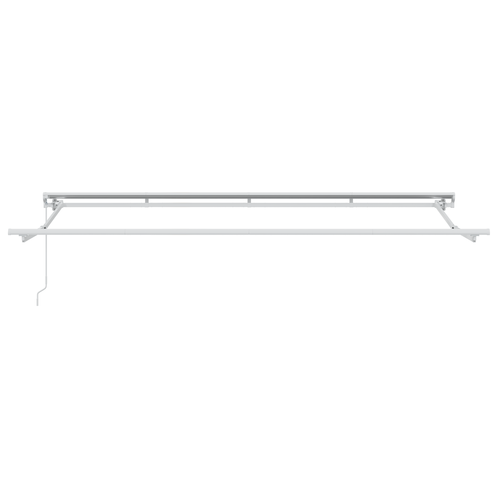 Innvendbar Markise Blå og hvite 350 x 200 cm Stoff og metall