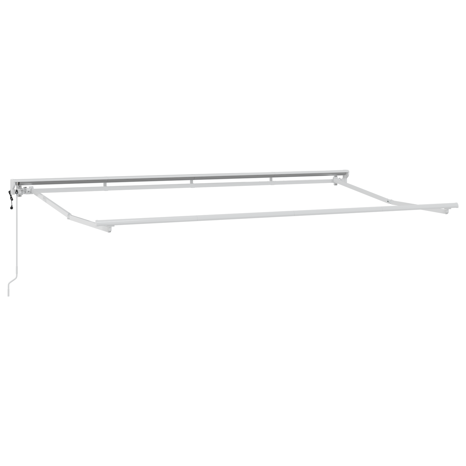 Innvendbar Markise Blå og hvite 350 x 200 cm Stoff og metall