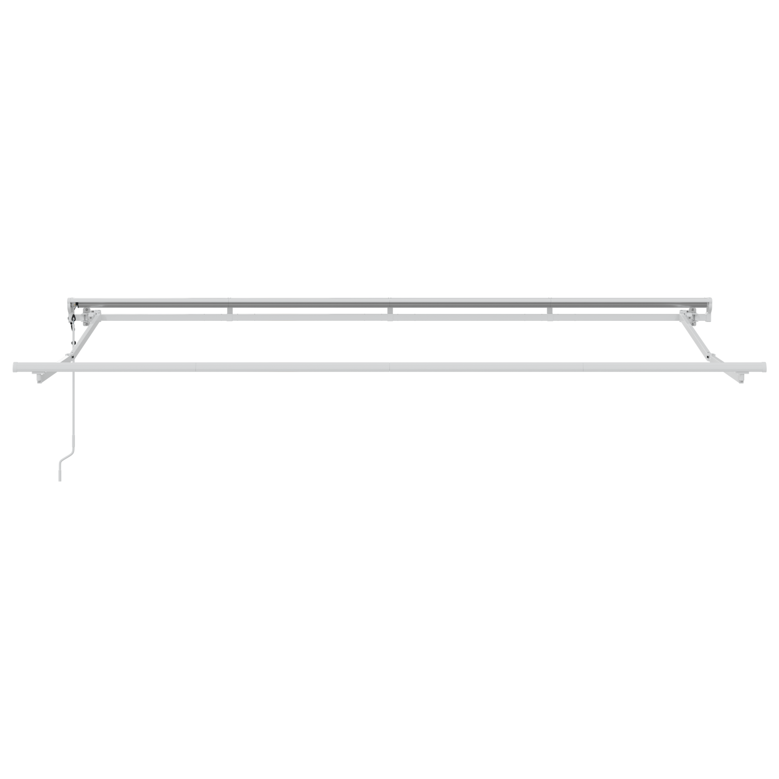 Innvendbar Markise Blå og hvite 350 x 200 cm Stoff og metall