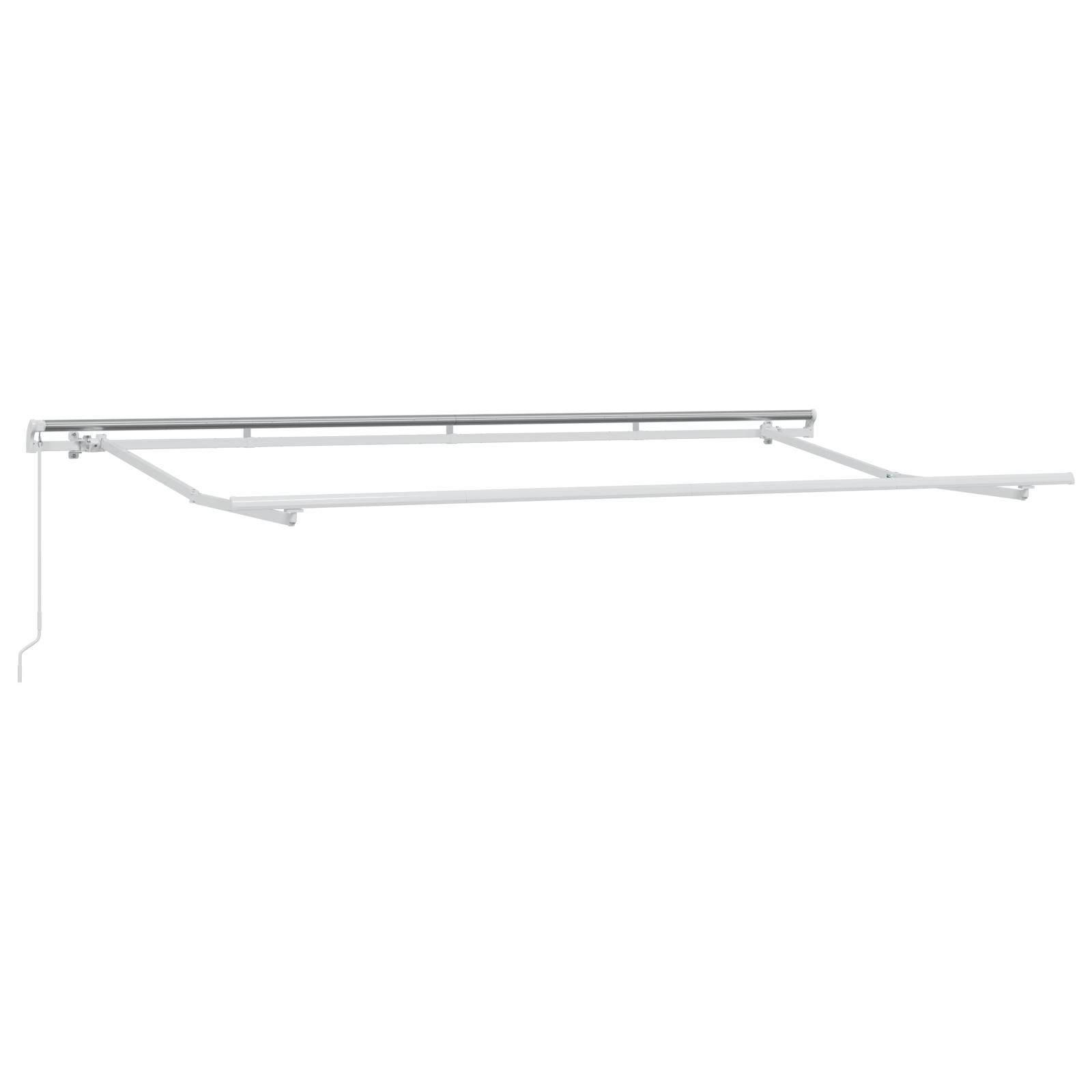 Innvendbar Markise Blå og hvite 350 x 200 cm Stoff og metall