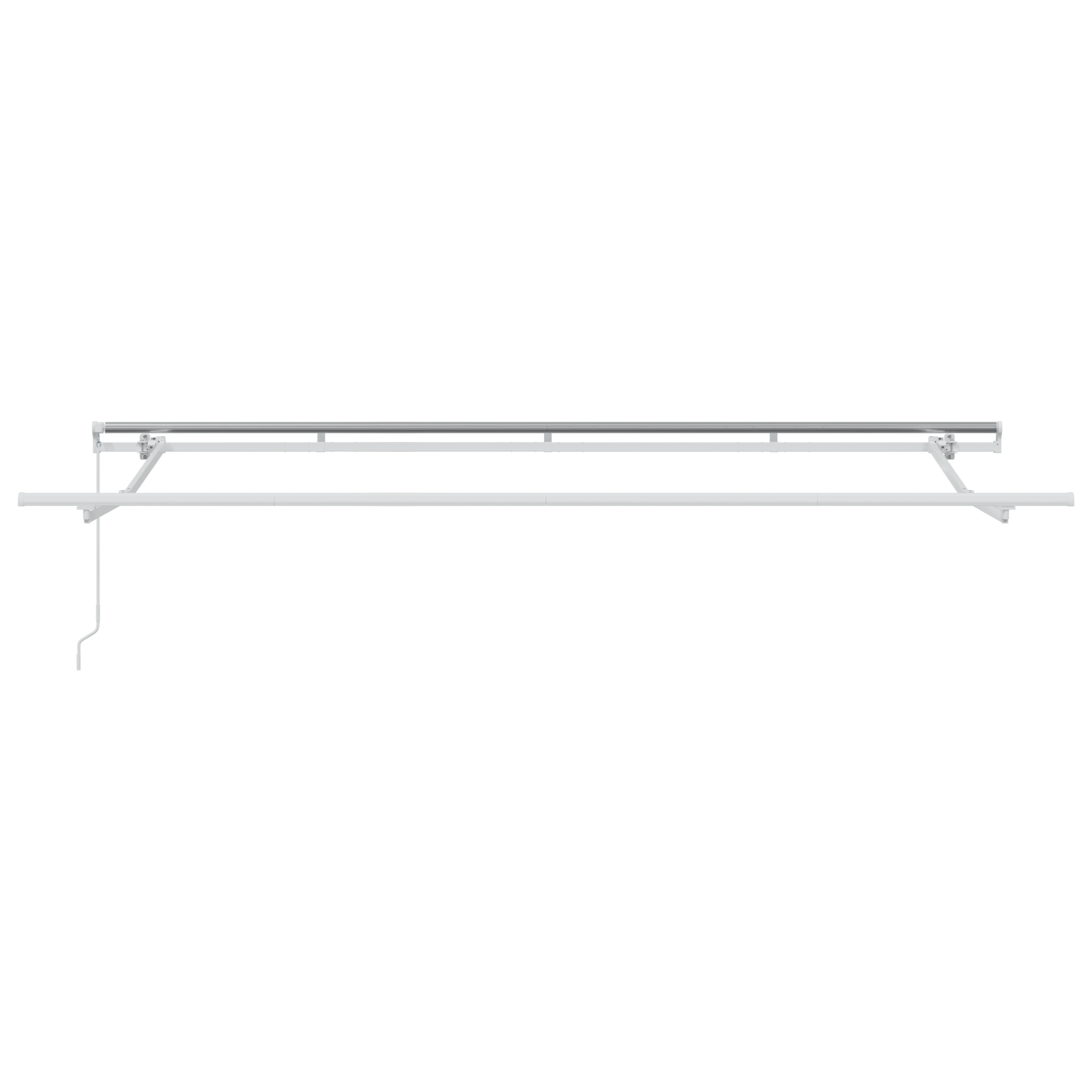 Innvendbar Markise Blå og hvite 350 x 200 cm Stoff og metall