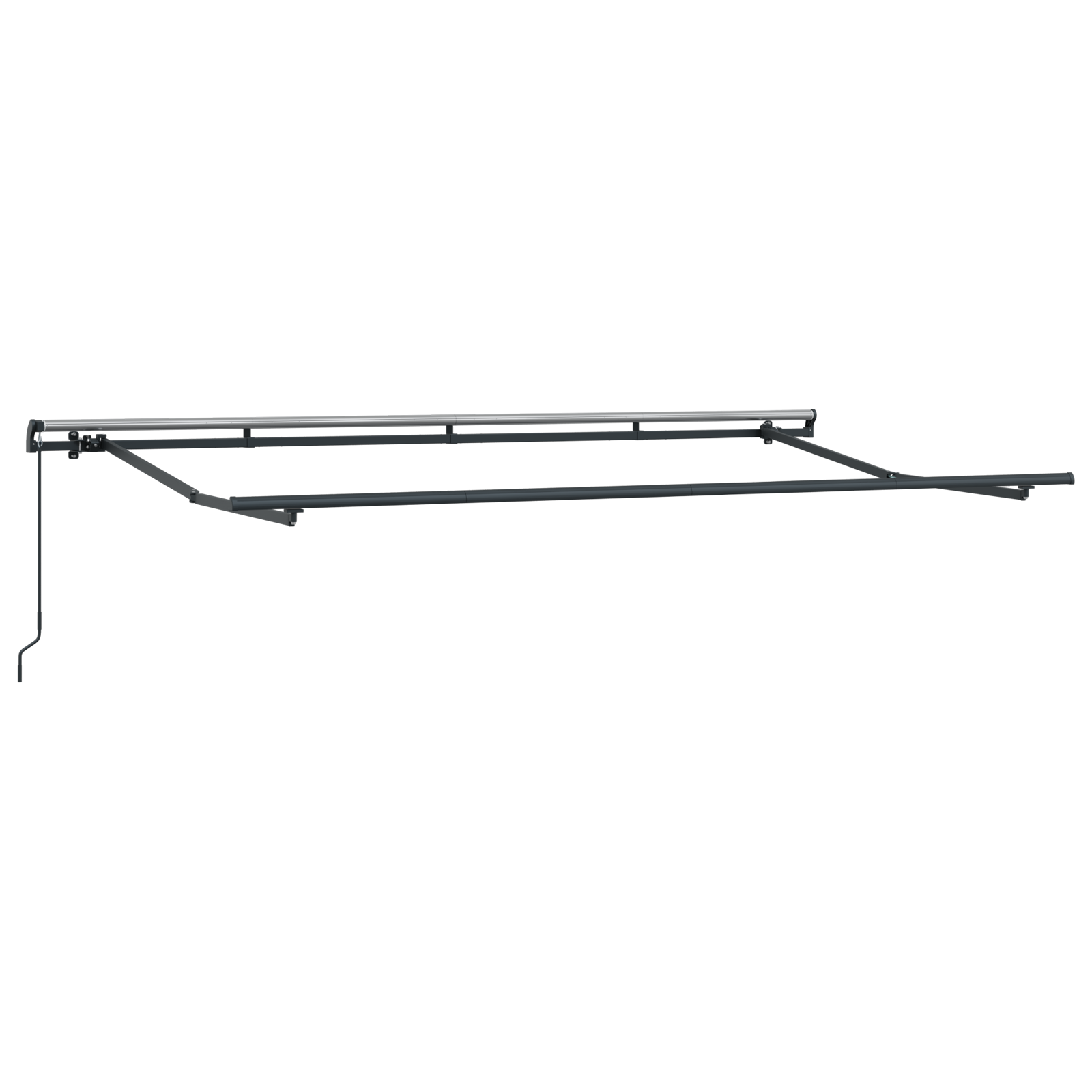 Innvendbar Markise Blå og hvite 350 x 200 cm Stoff og metall