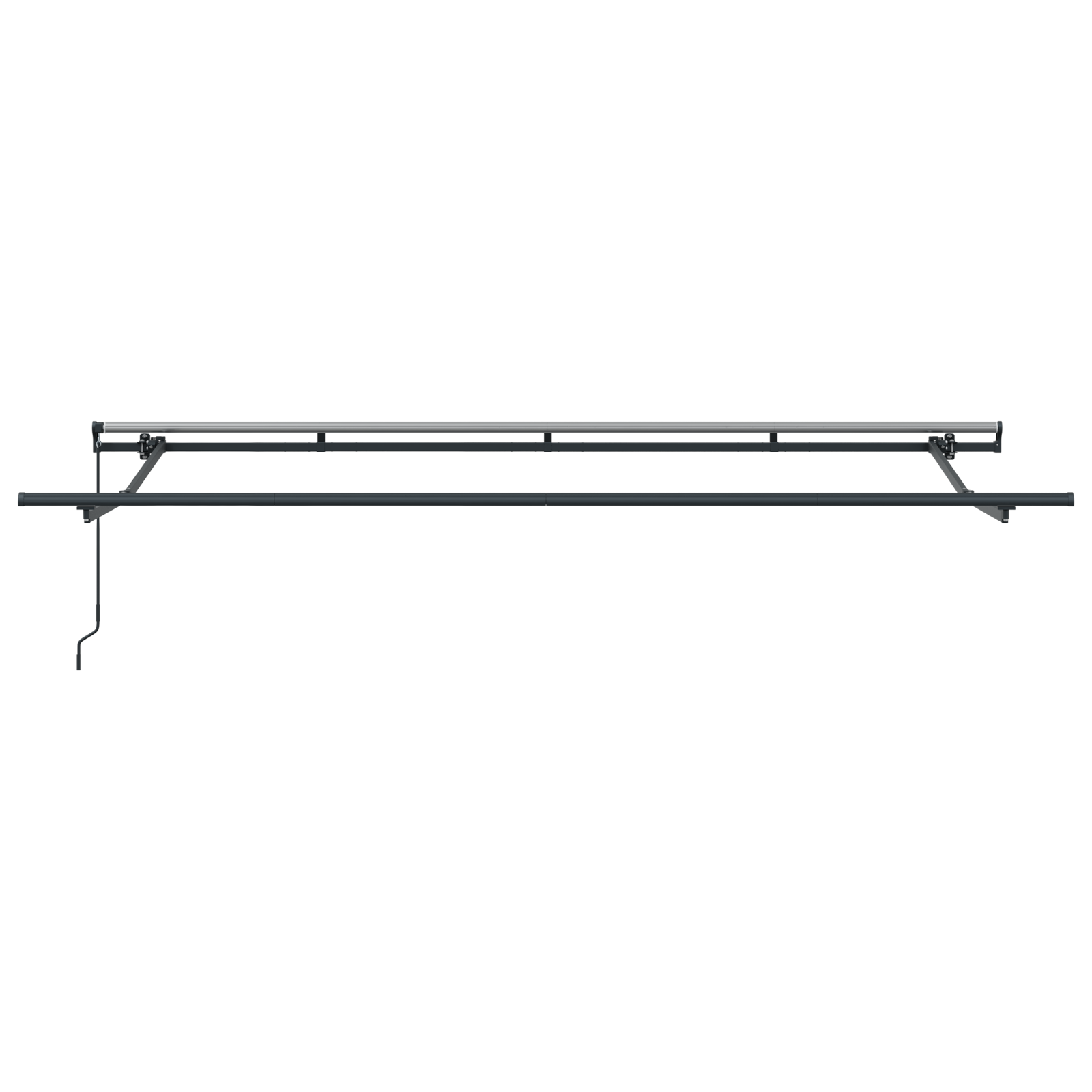 Innvendbar Markise Blå og hvite 350 x 200 cm Stoff og metall
