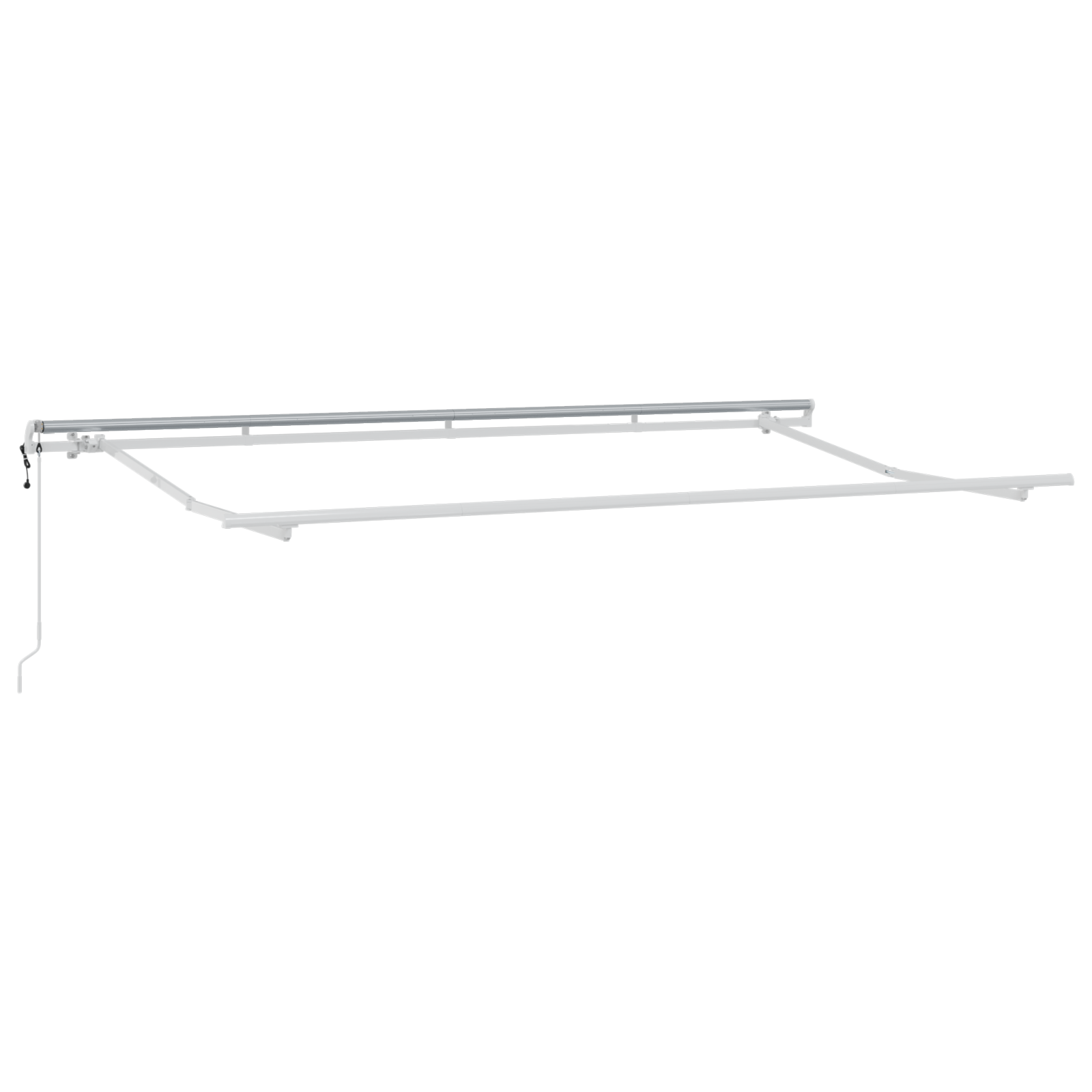 Innvendbar Markise Blå og hvite 350 x 200 cm Stoff og metall