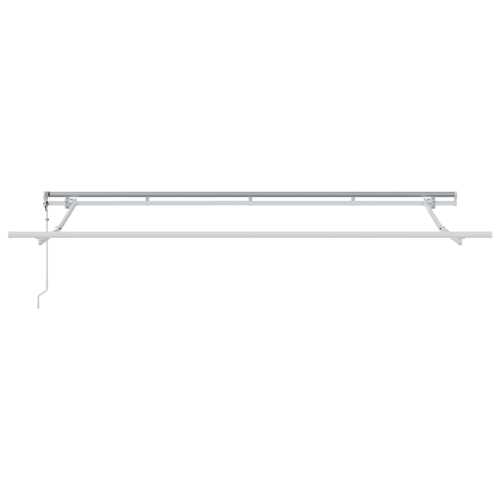 Innvendbar Markise Blå og hvite 350 x 200 cm Stoff og metall