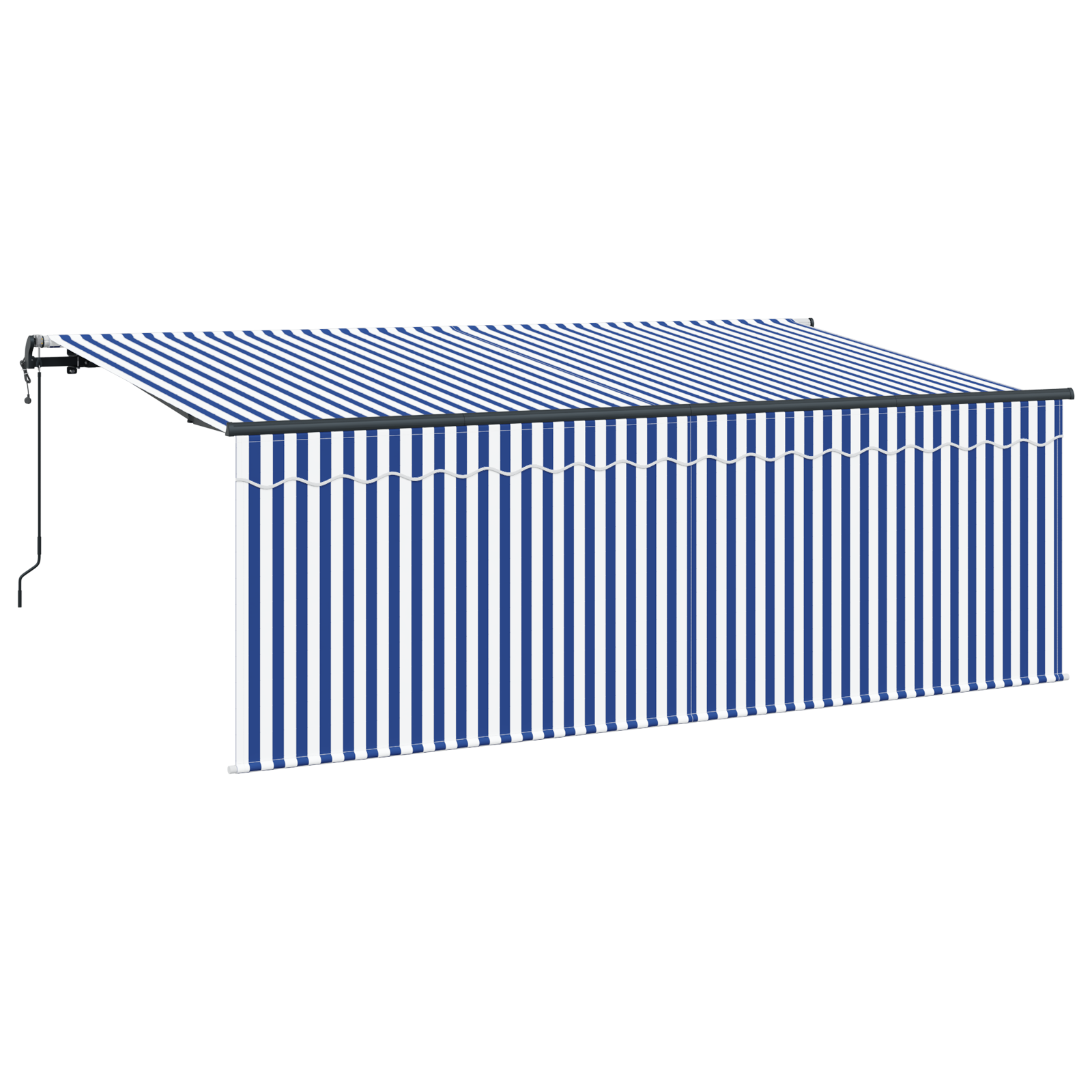 Markise med persienne Krem 350 x 200 x 120 cm Stoff og Metall