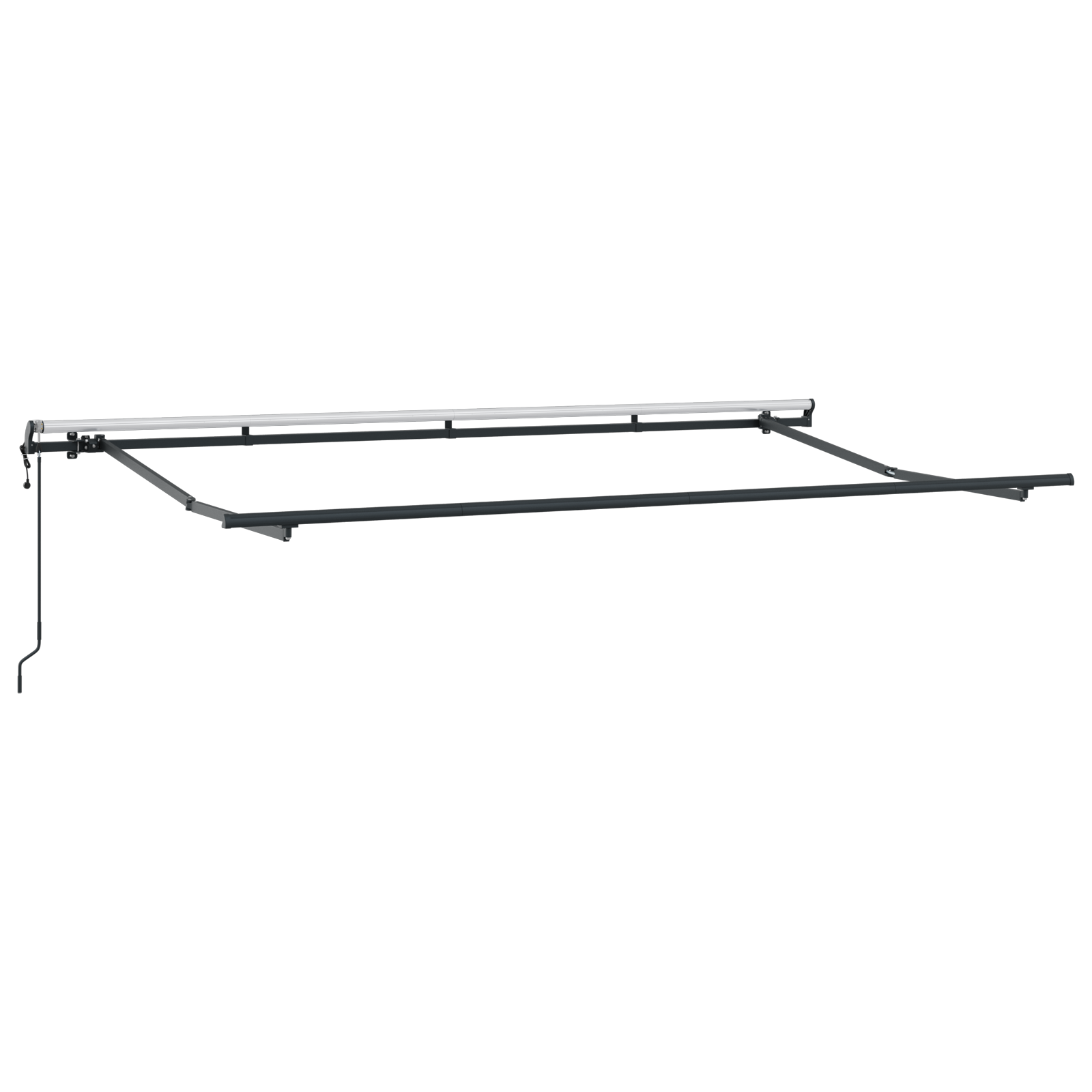 Markise med persienne Krem 350 x 200 x 120 cm Stoff og Metall