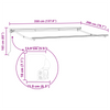 Innvendbar Markise Burgunder 350x200 cm stoff