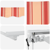 Innvendbar Markise Fargerik stripe 350x200 cm stoff