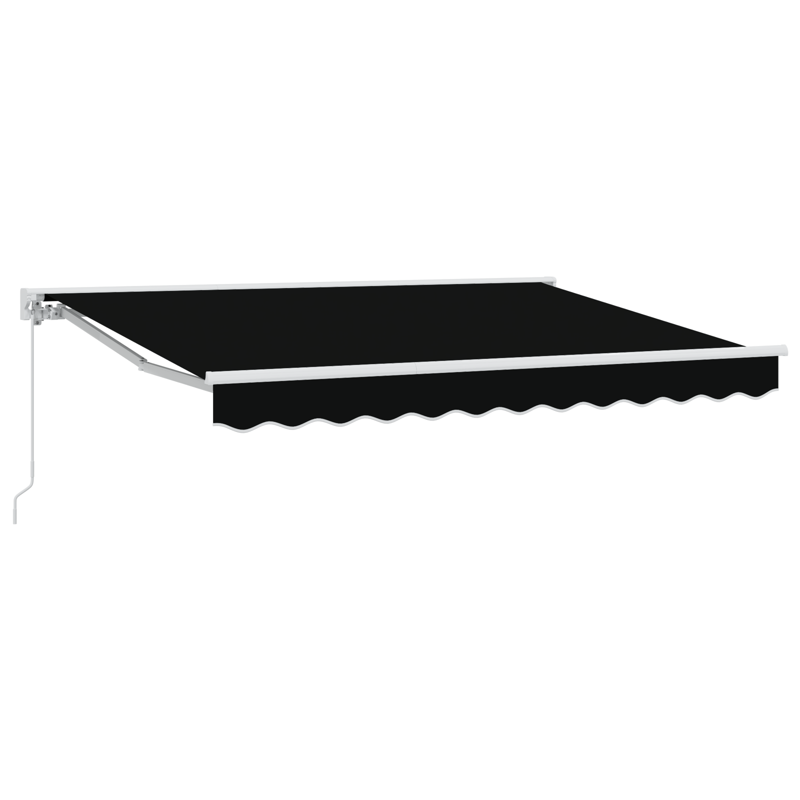 Innvendbar Markise Svart 350x200 cm stoff