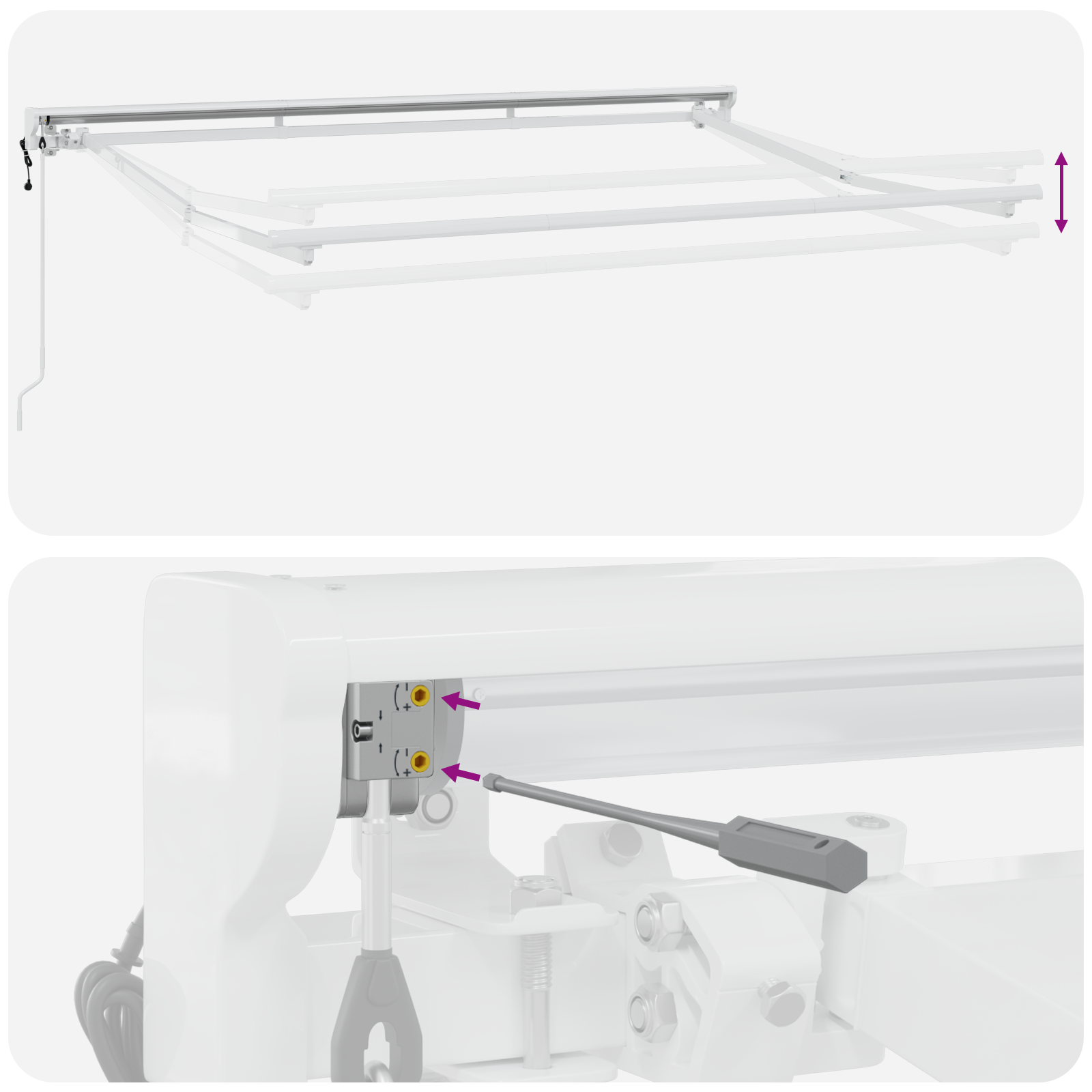 Innvendbar Markise Svart 350x200 cm stoff