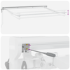 Innvendbar Markise Svart 350x200 cm stoff