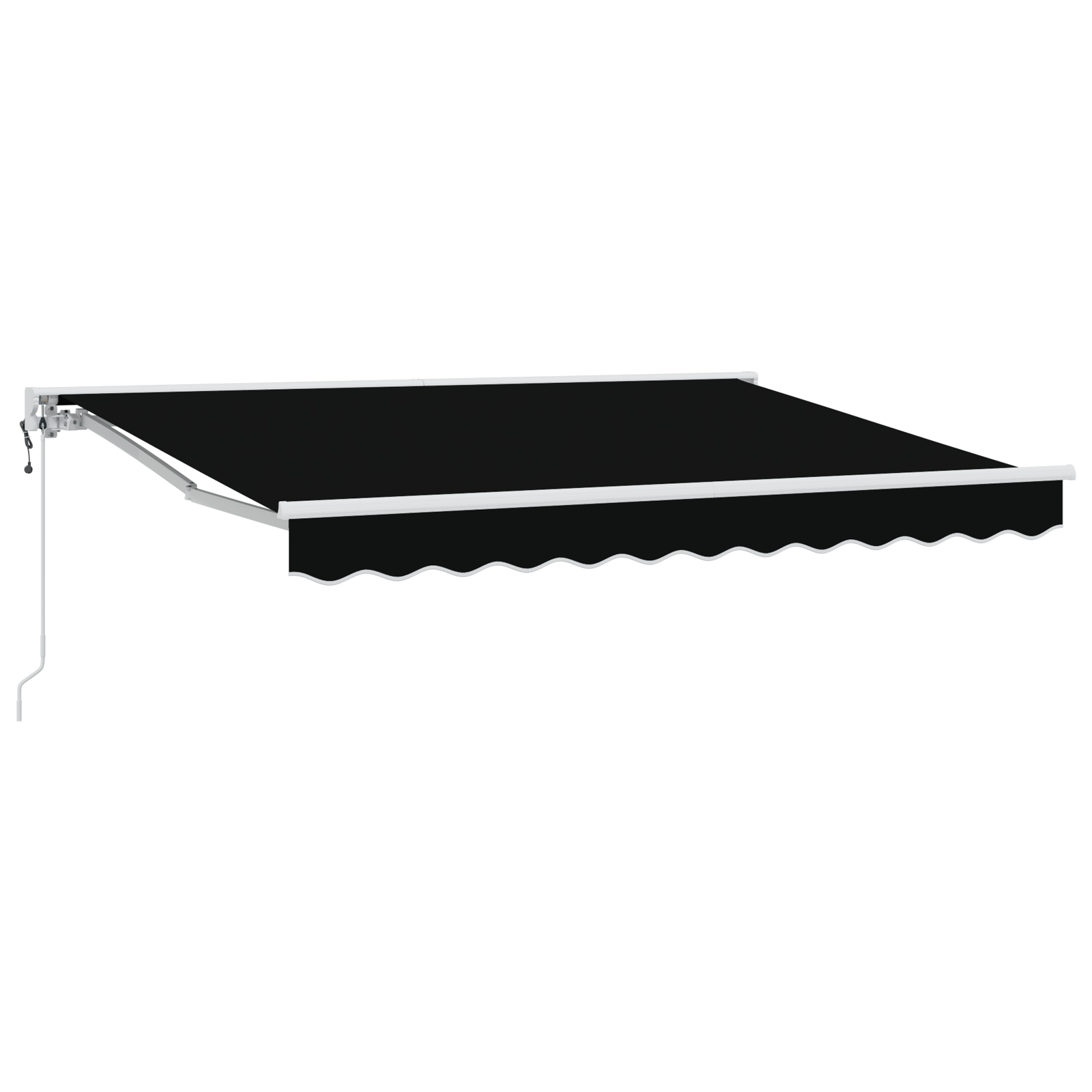 Innvendbar Markise Svart 350x200 cm stoff
