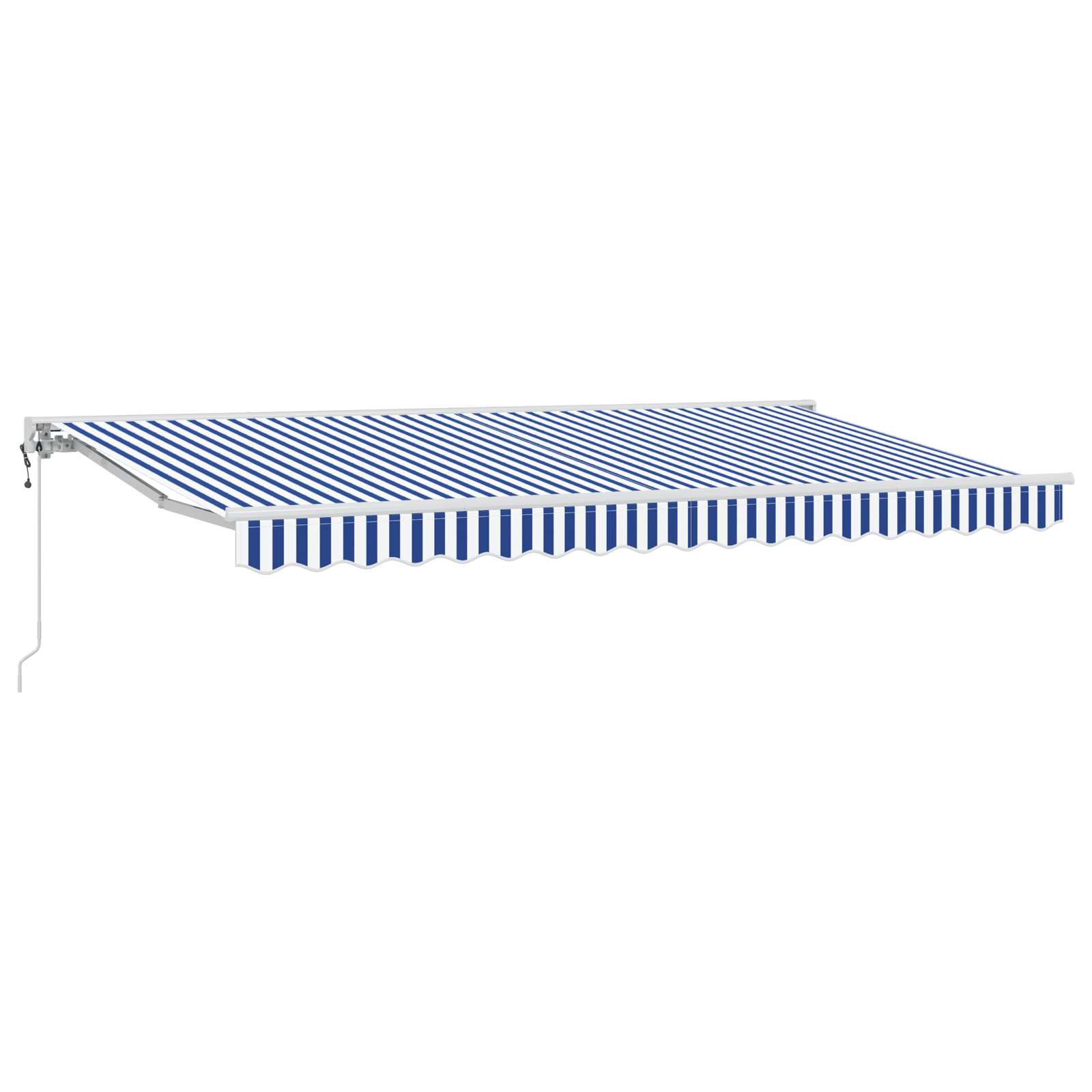 Innvendbar Markise Blå og hvit 400x200 cm stoff