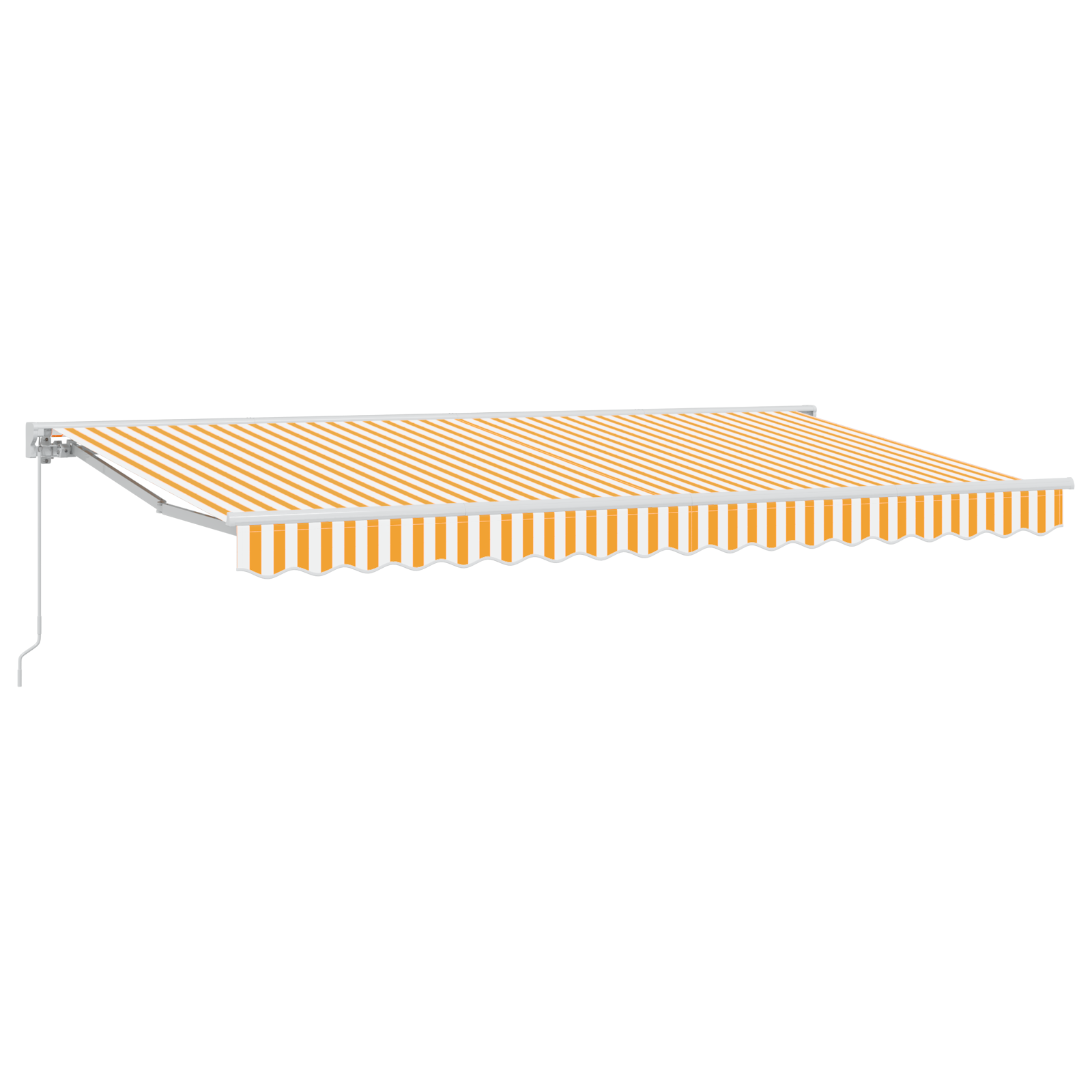 Innvendbar Markise Gul og hvit 400x200 cm stoff