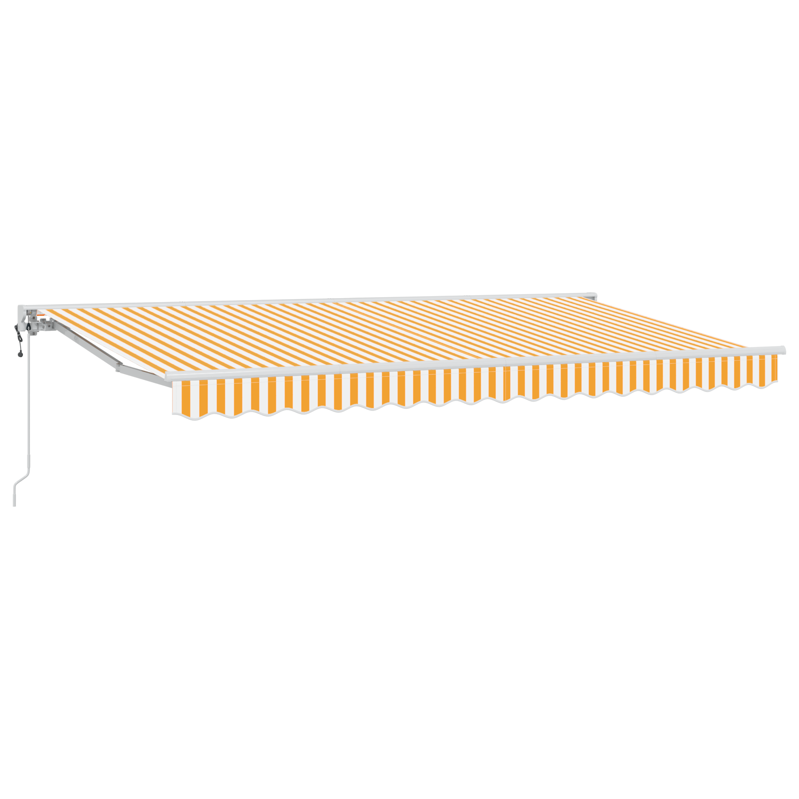 Innvendbar Markise Gul og hvit 400x200 cm stoff
