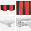 Innvendbar Markise Fargerik stripe 400x200 cm stoff