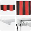 Innvendbar Markise Fargerik stripe 400x200 cm stoff