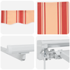 Innvendbar Markise Fargerik stripe 400x200 cm stoff