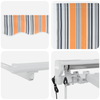 Innvendbar Markise Fargerik stripe 400x200 cm stoff